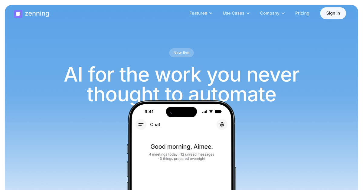 Zenning Out AI Acceleration Program | Zenning AI